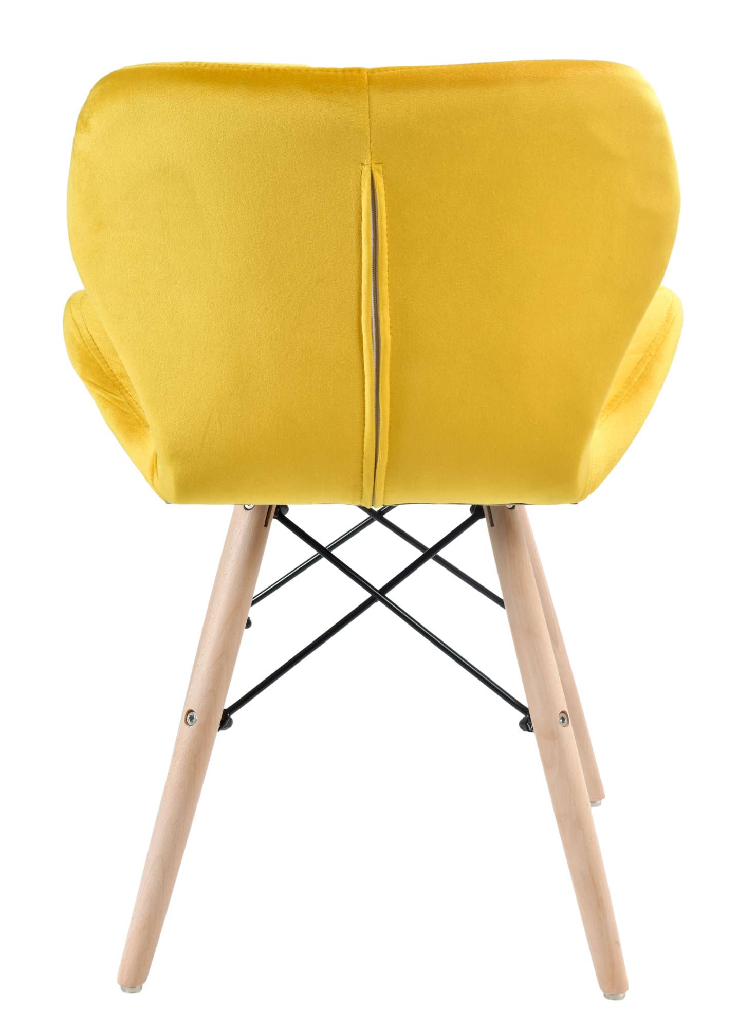 Krzesło tapicerowane DSW AZMUR aksamitny zółty