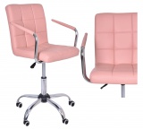Fotel biurowy kosmetyczny SILENE różowy