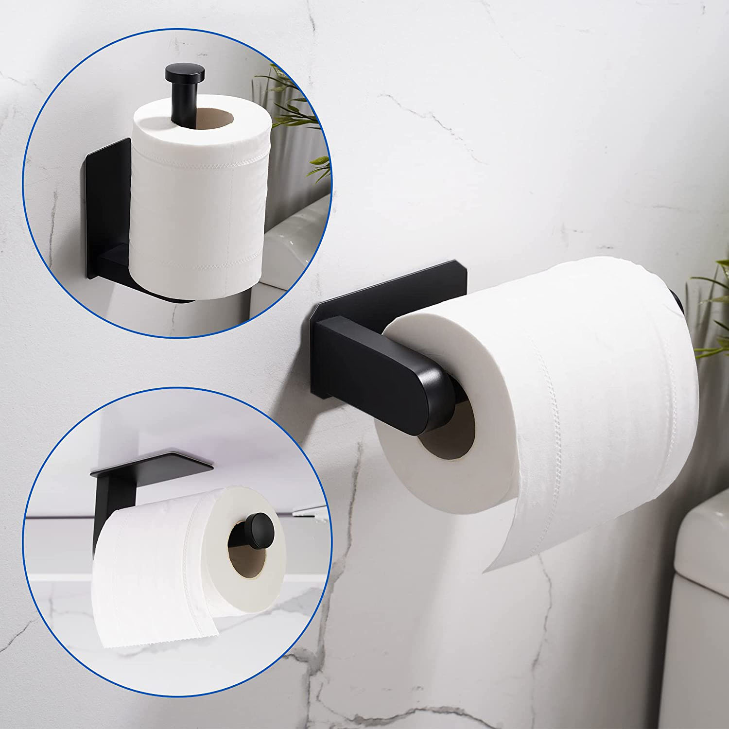 Uchwyt na papier toaletowy loft CELES czarny