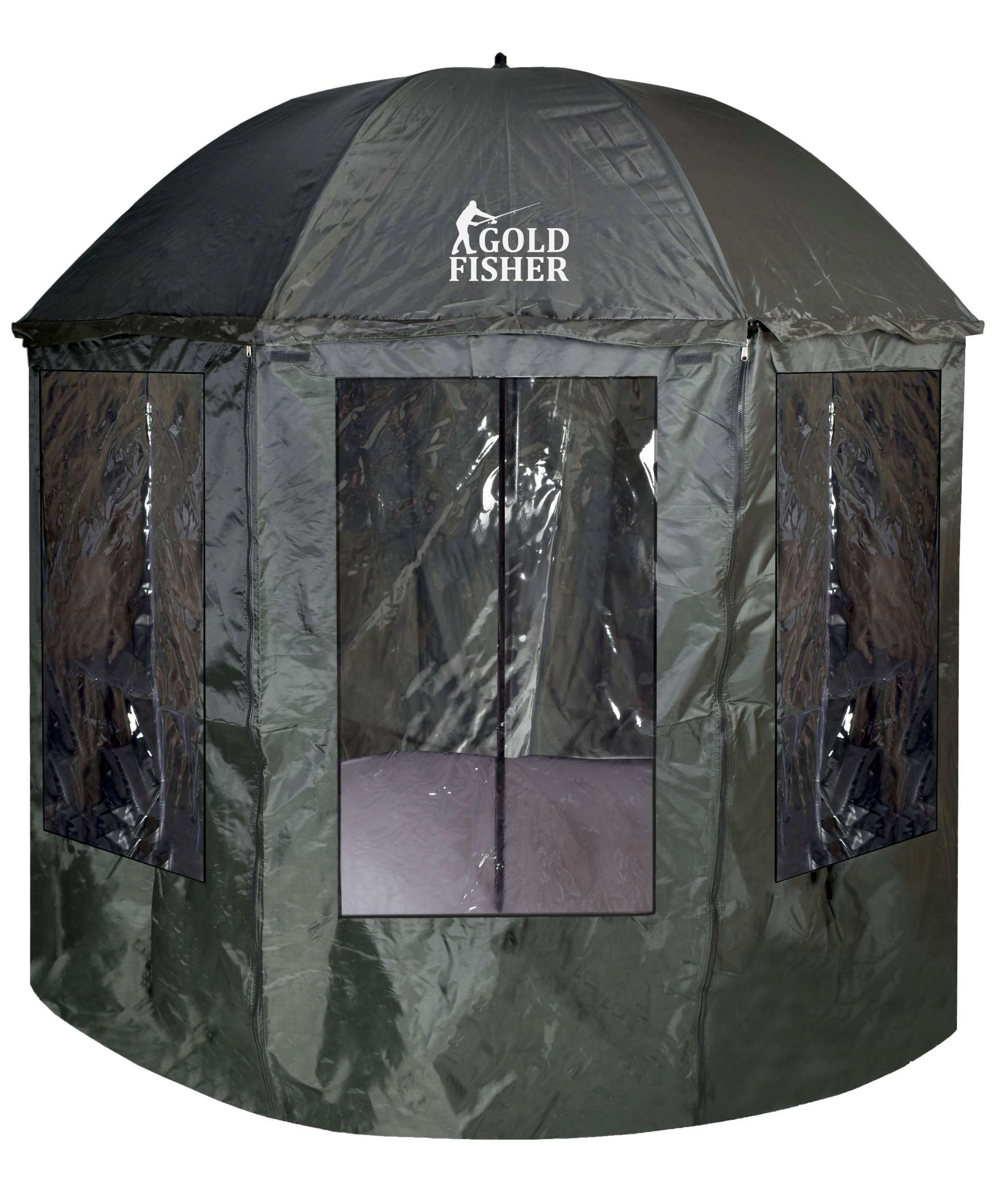 Parasol wędkarski namiot z osłoną JUKON ciemnozielony