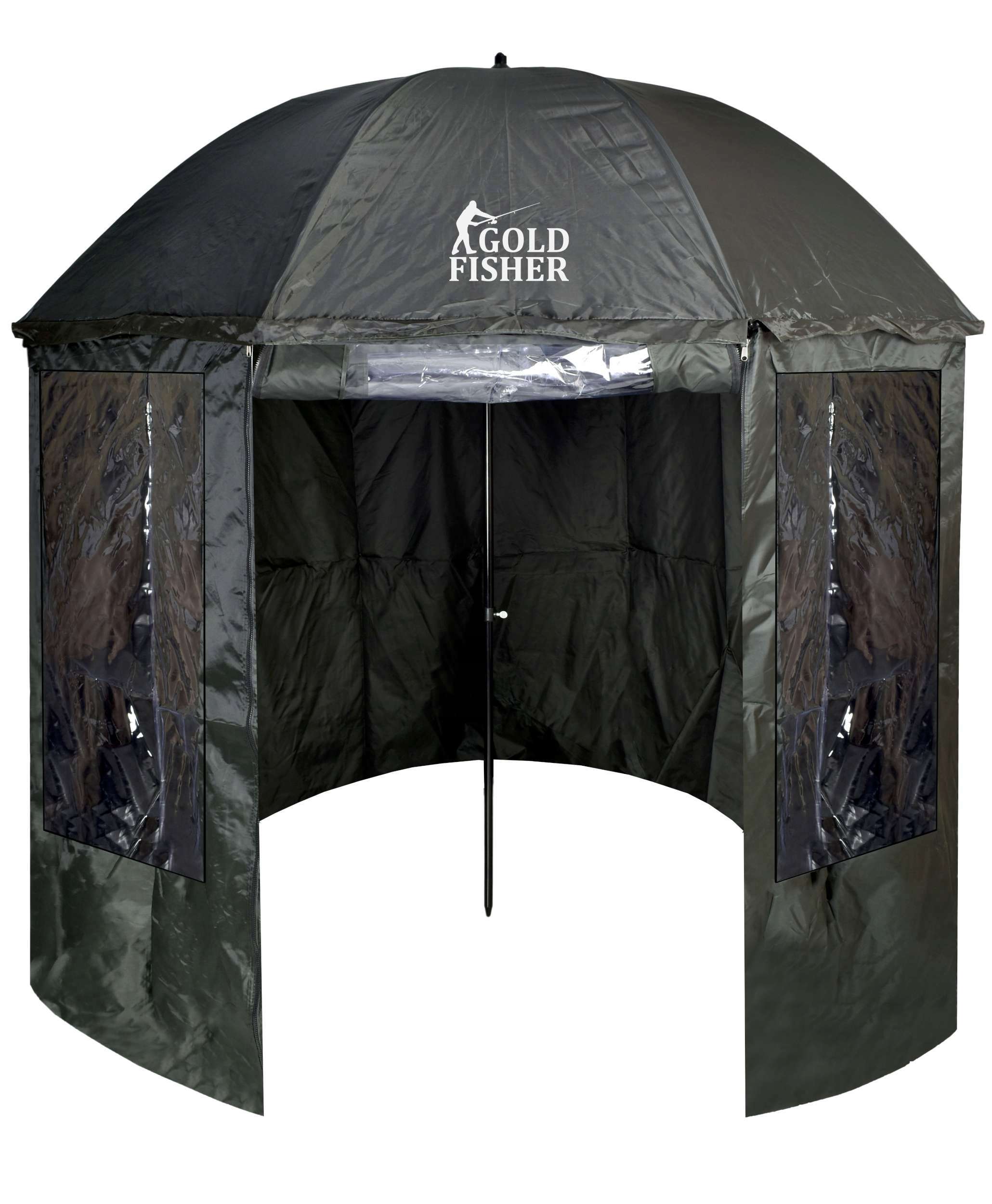 Parasol wędkarski namiot z osłoną JUKON ciemnozielony