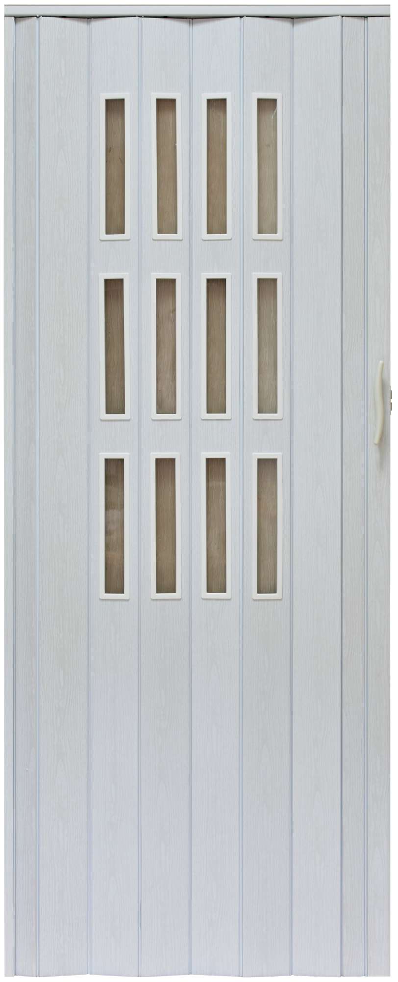 Drzwi harmonijkowe 001S - 100 cm - 49 biały dąb