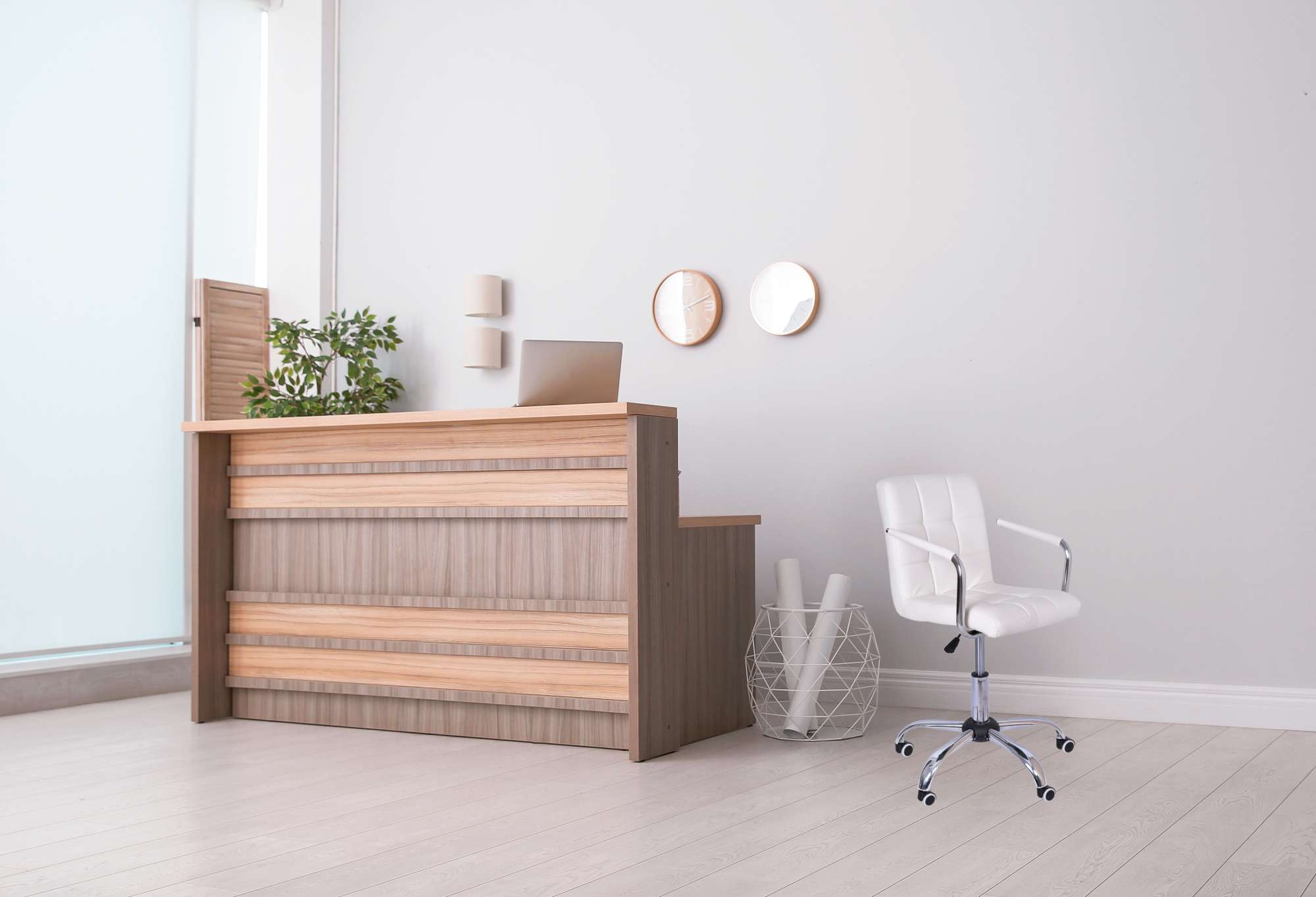 Fotel biurowy kosmetyczny Silene biały