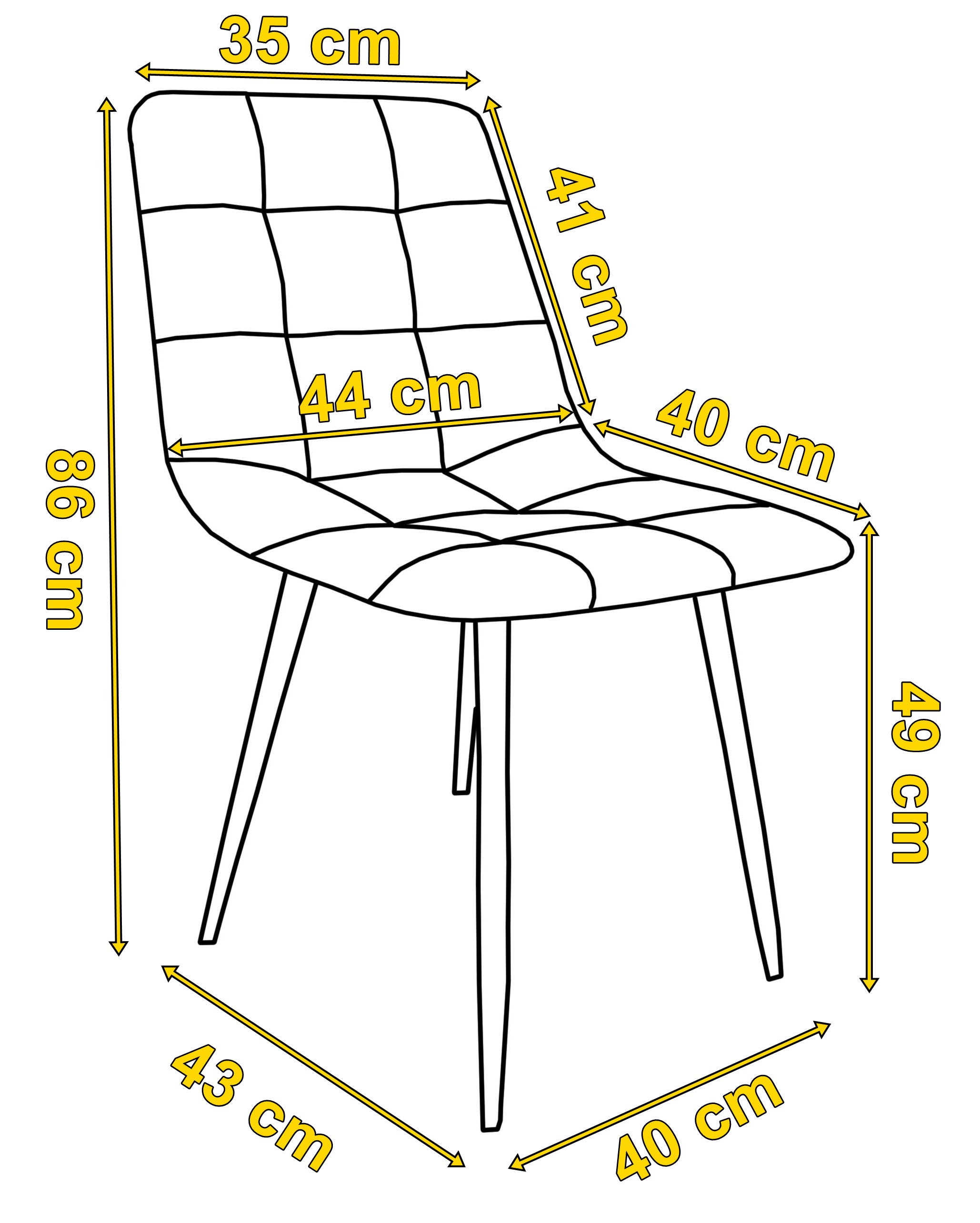 Krzesło nowoczesne aksamitne denver
