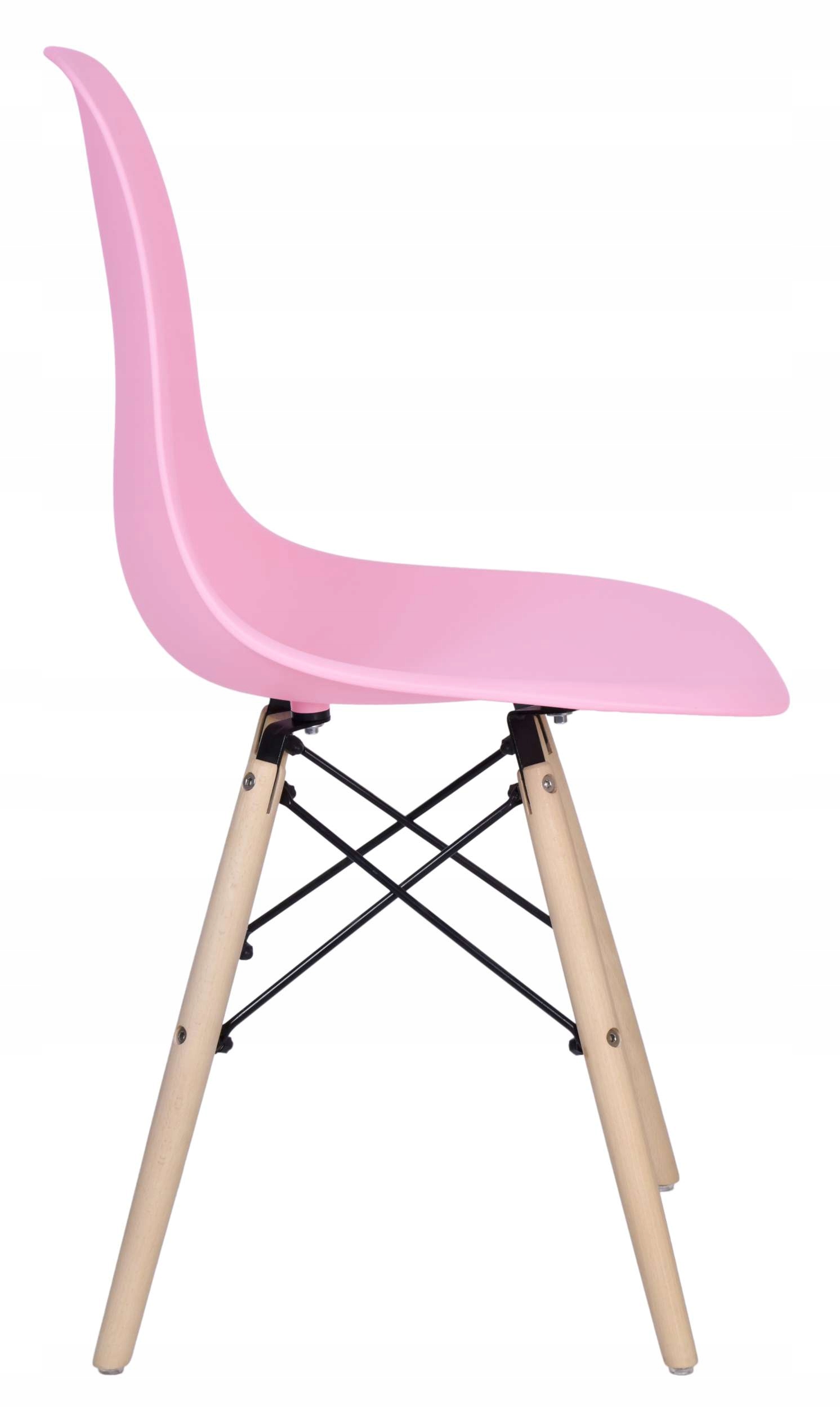 Krzesło skandynawskie DSR styl EIFFEL rozowe