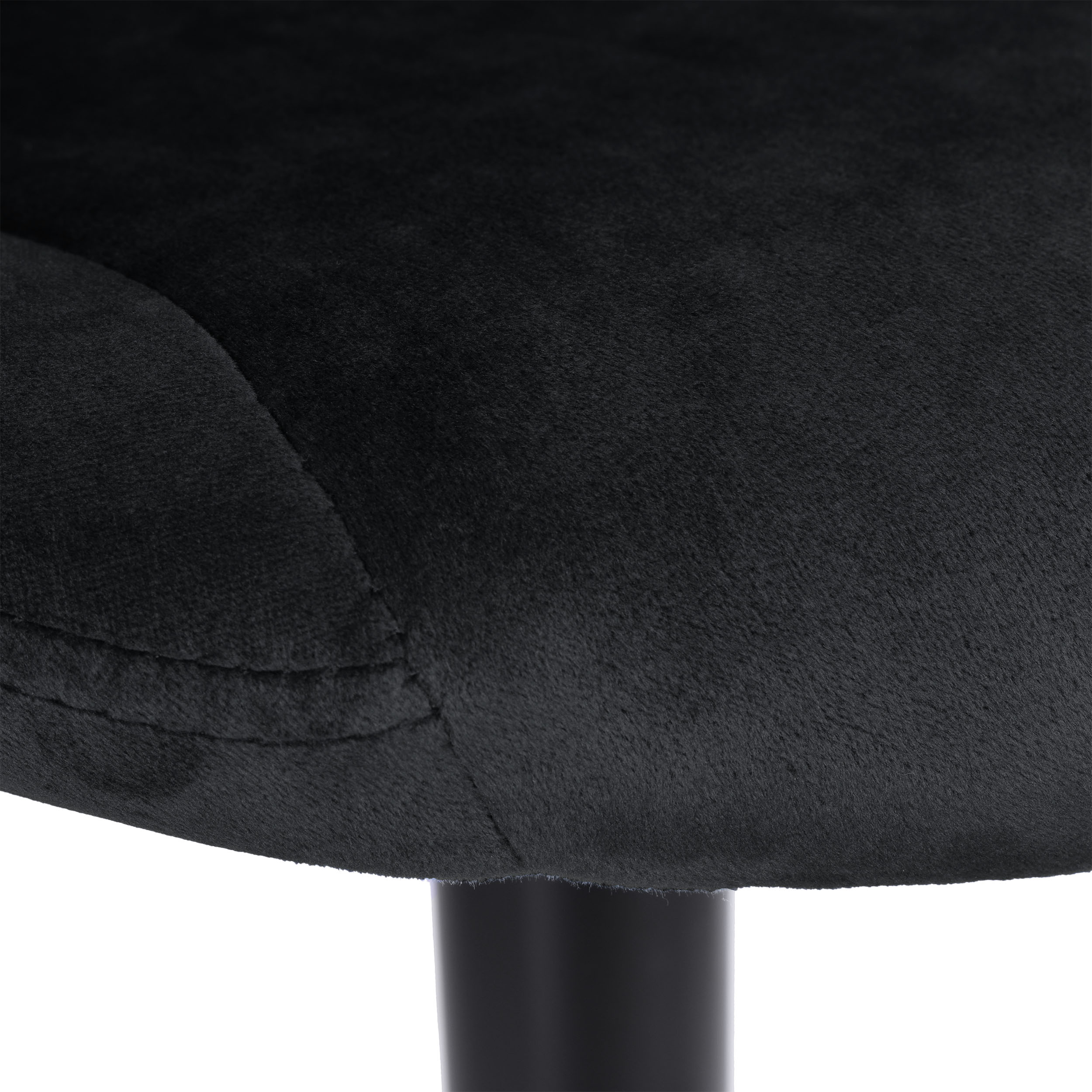 Hoker krzesło barowe CYDRO BLACK czarne Velvet