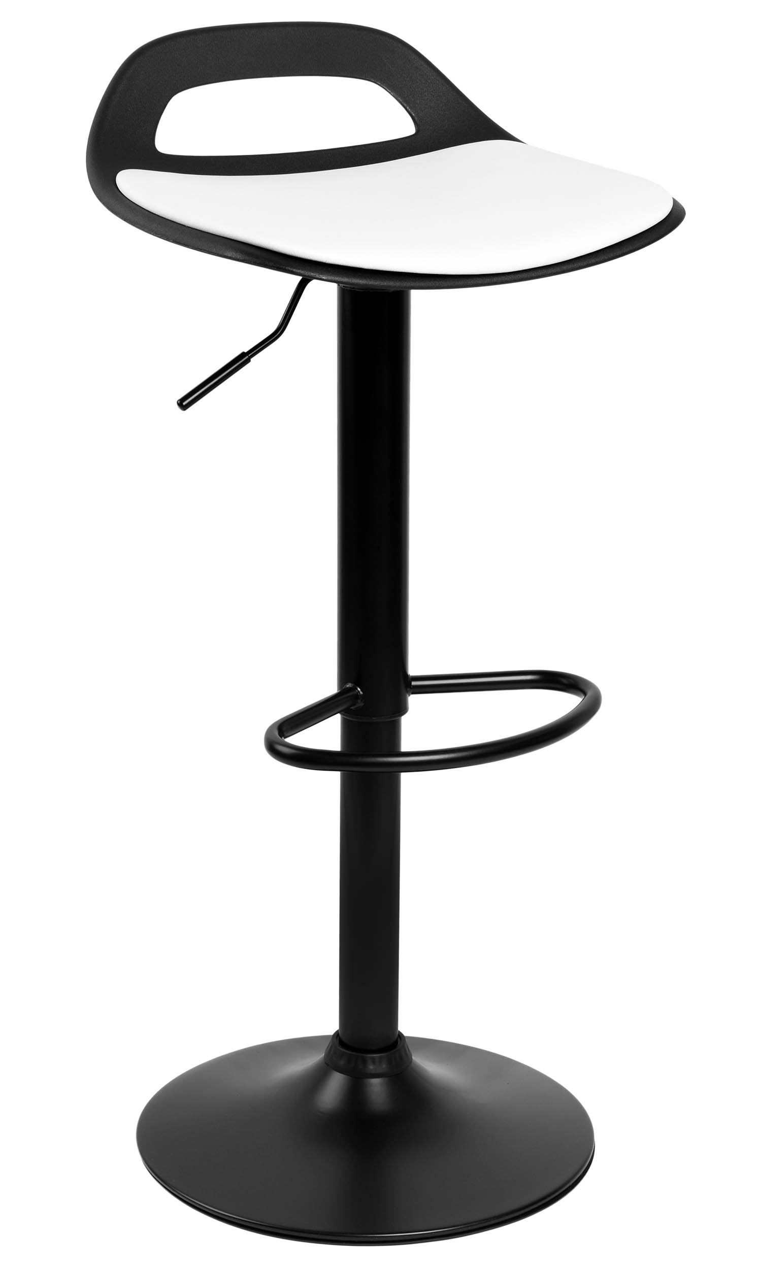 Hoker krzesło barowe DEVON czarno-białe