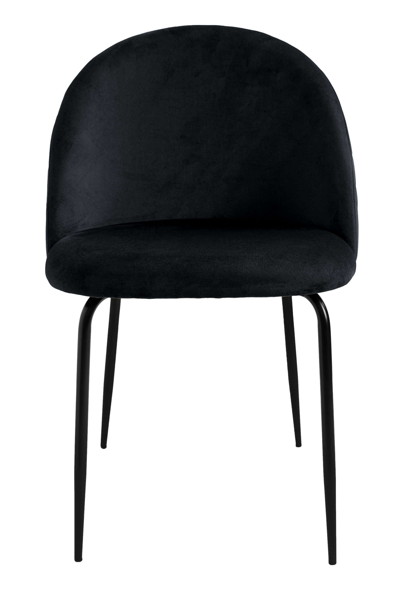 Aksamitne krzesło FARGO do jadalni czarne