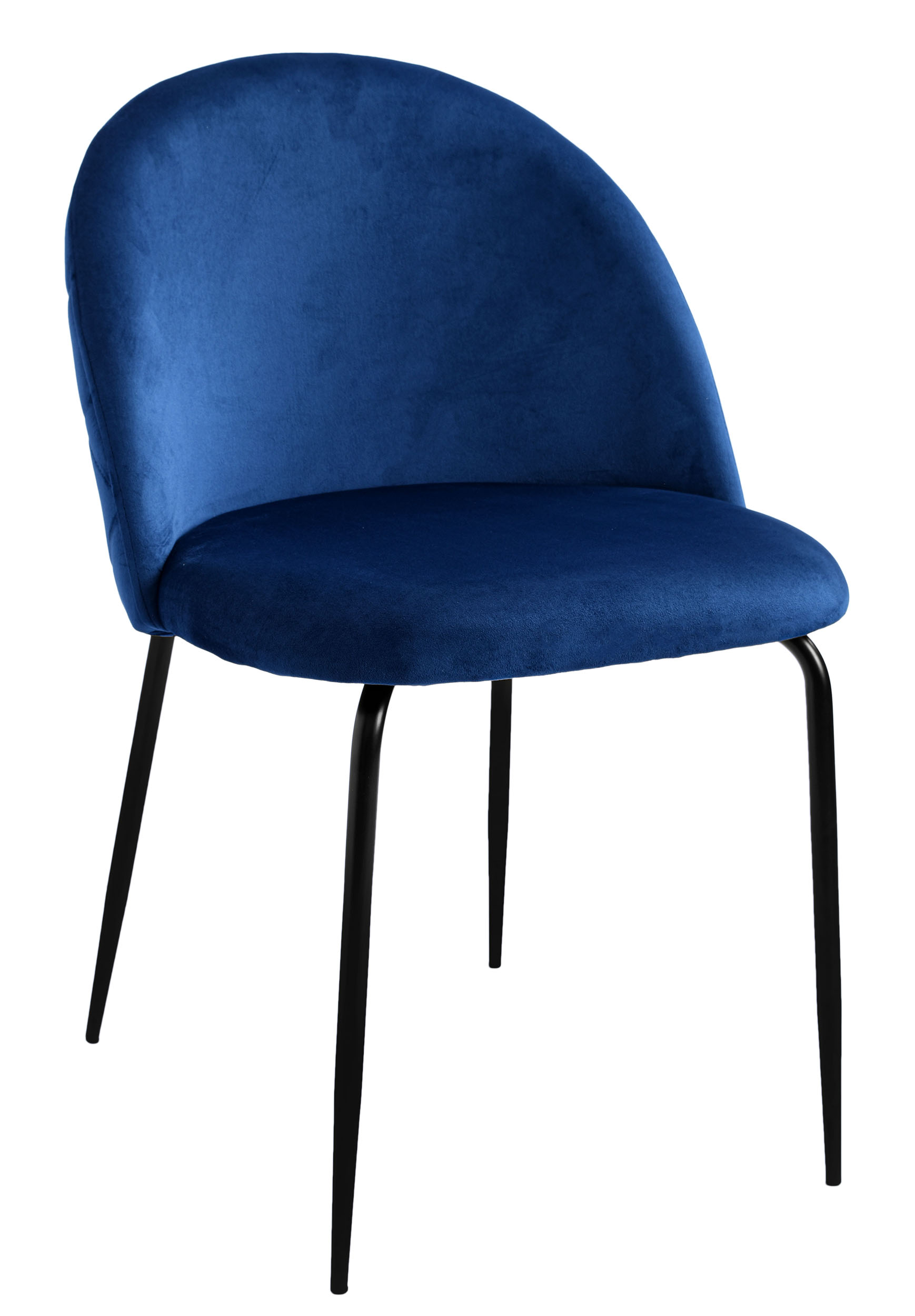 Aksamitne krzesło FARGO do jadalni granatowe