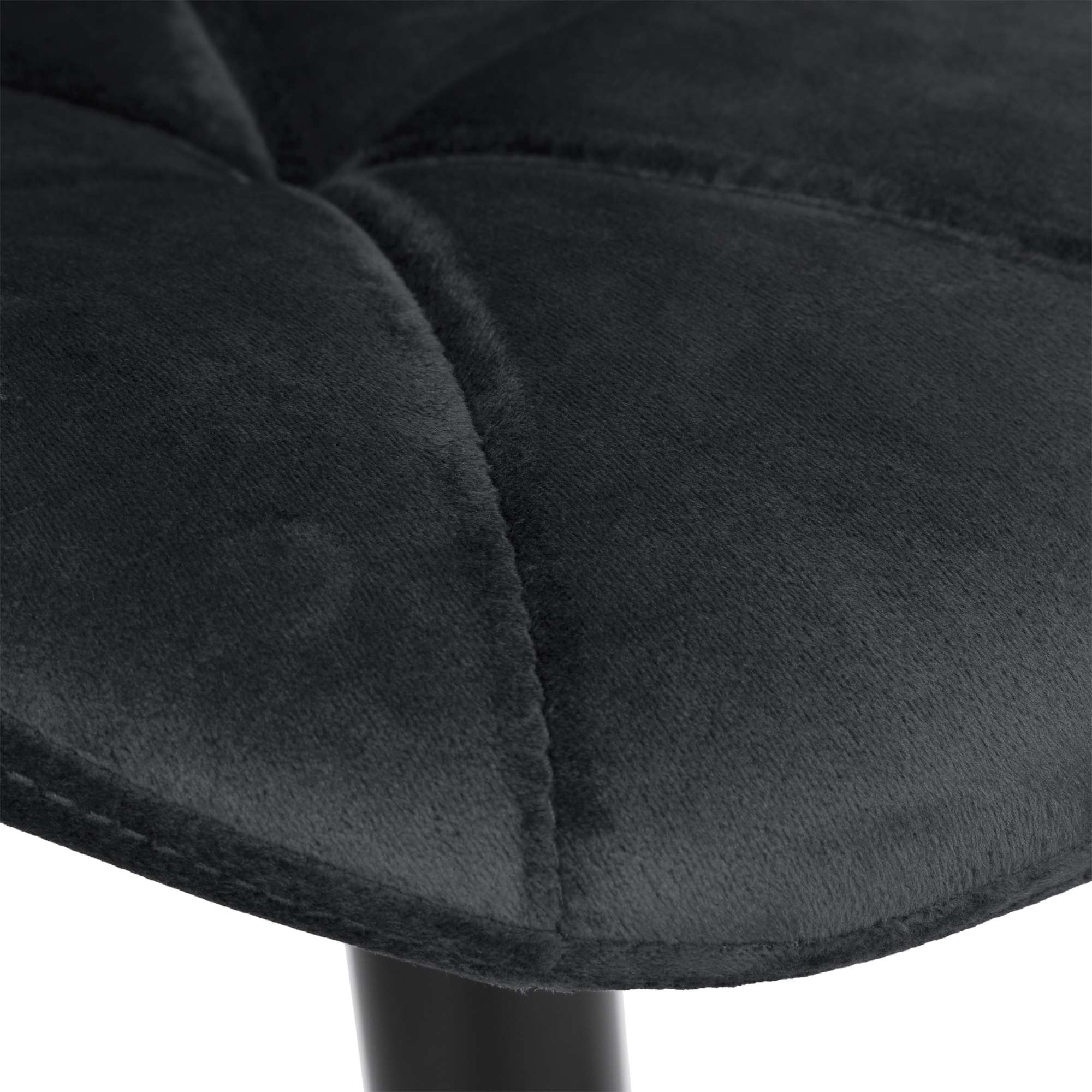 Hoker krzesło barowe GORDON BLACK czarne Velvet
