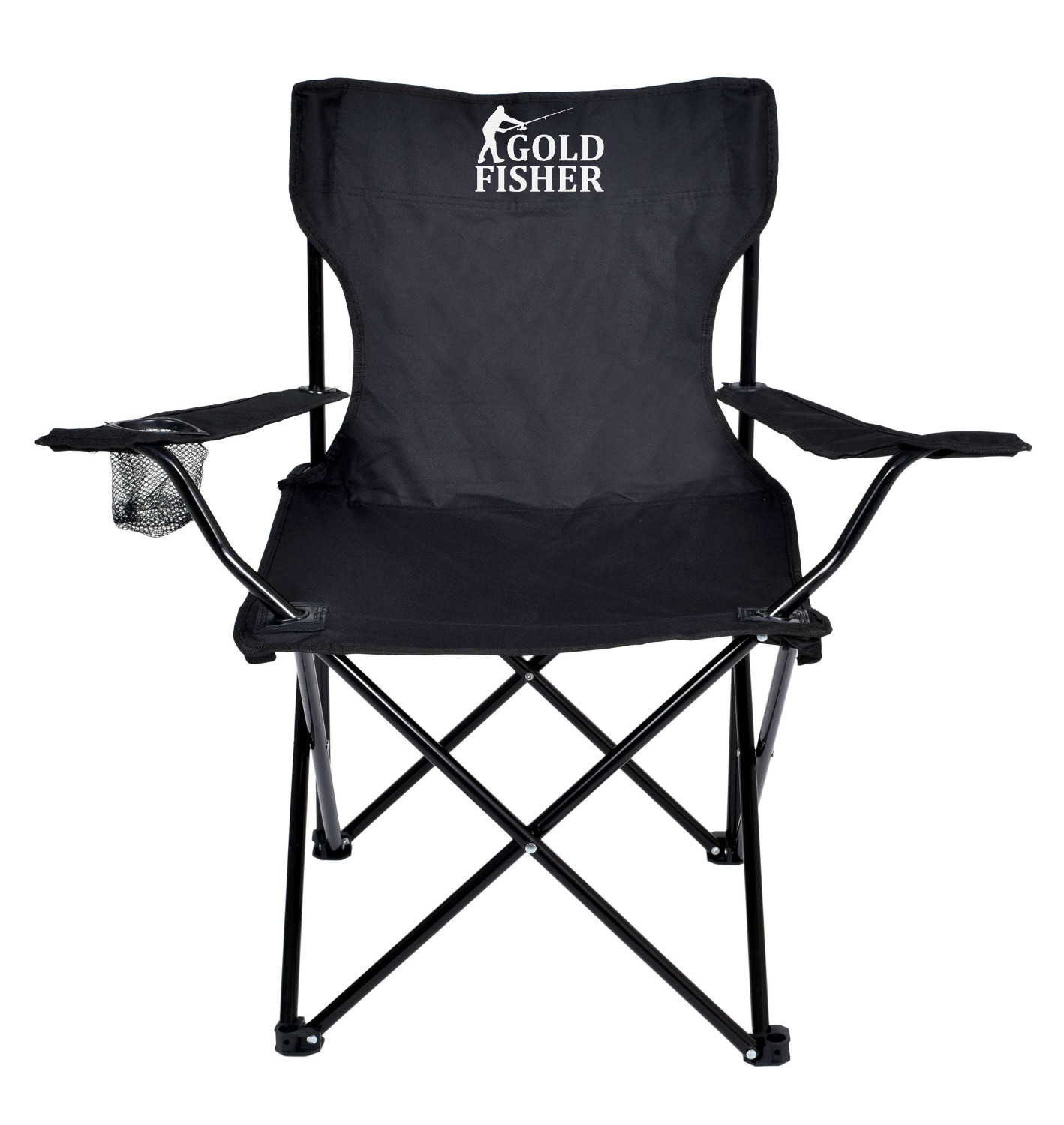 Rozkładane krzesło wędkarskie Hugo czarne