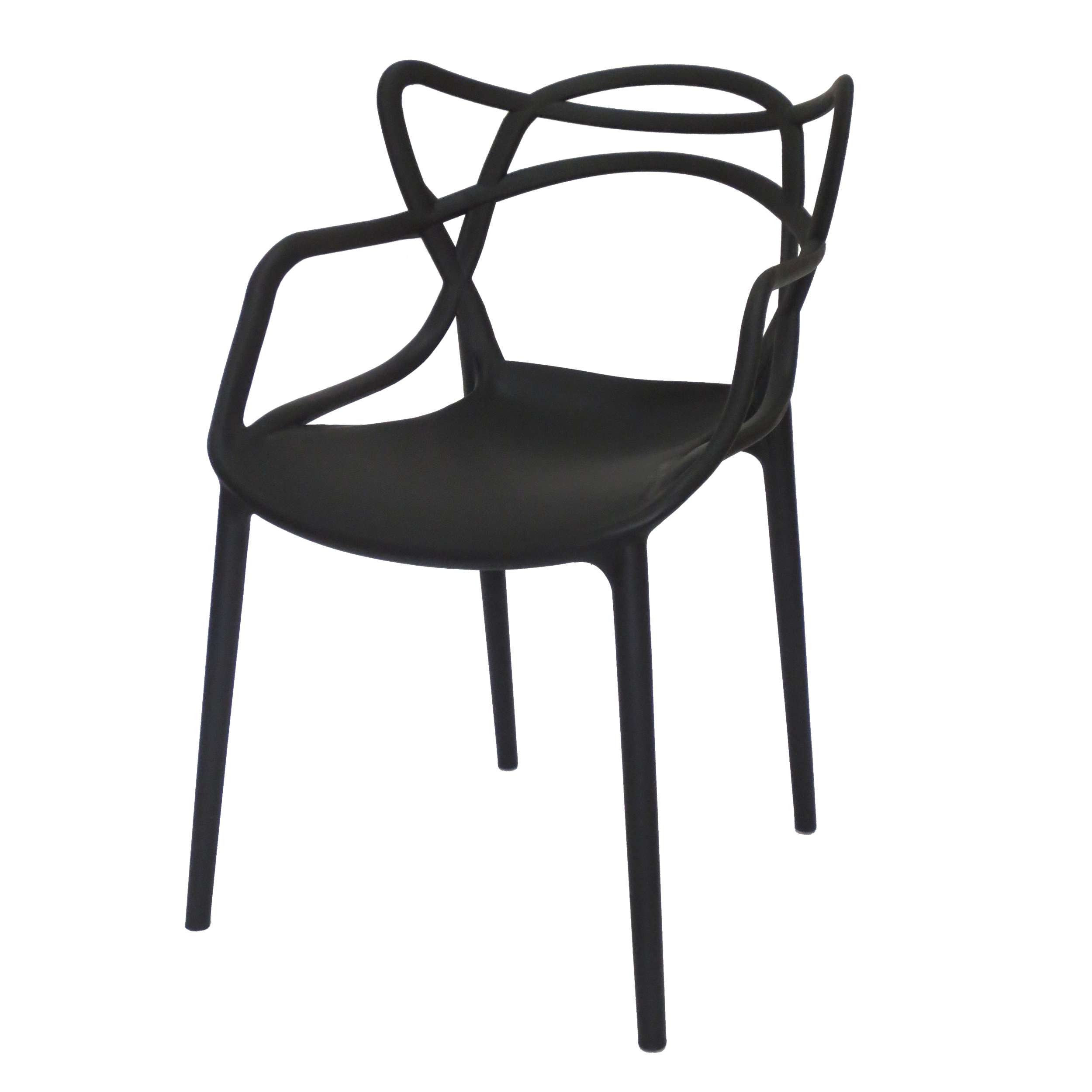 Nowoczesne krzesło LILA inspirowane MASTERS - czarne