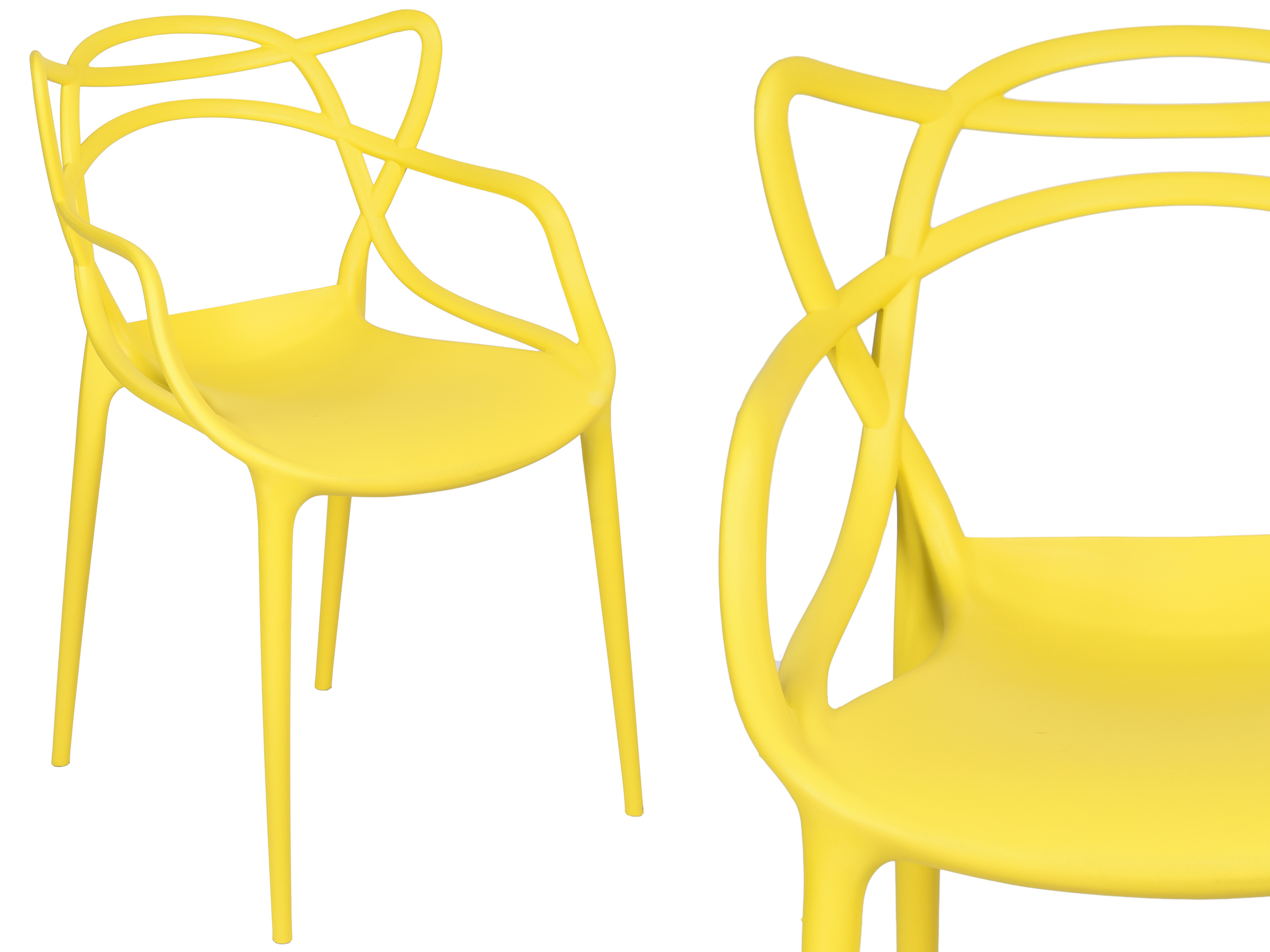 Nowoczesne krzesło LILA żółte
