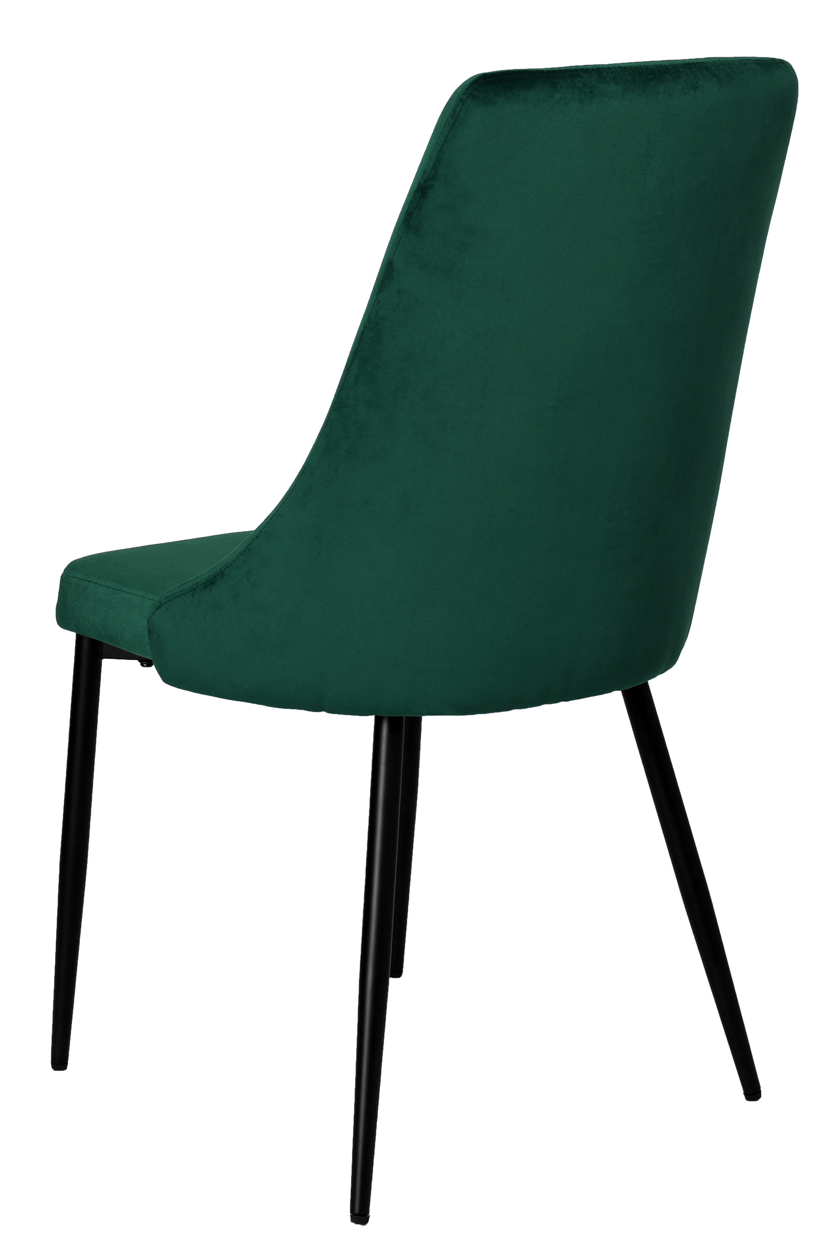 Krzesło welurowe LINCOLN aksamitne ciemnozielone