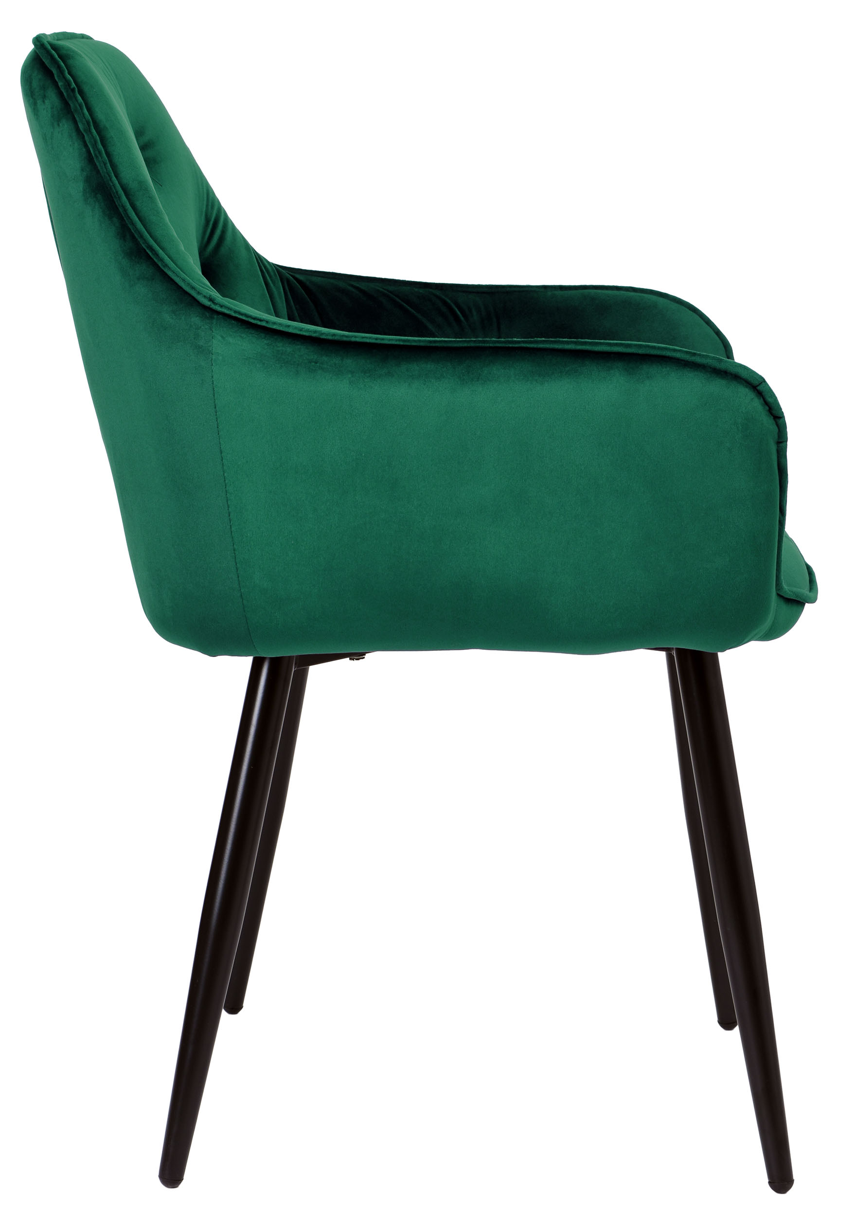 Aksamitne krzesło NEVADA do jadalni ciemnozielone