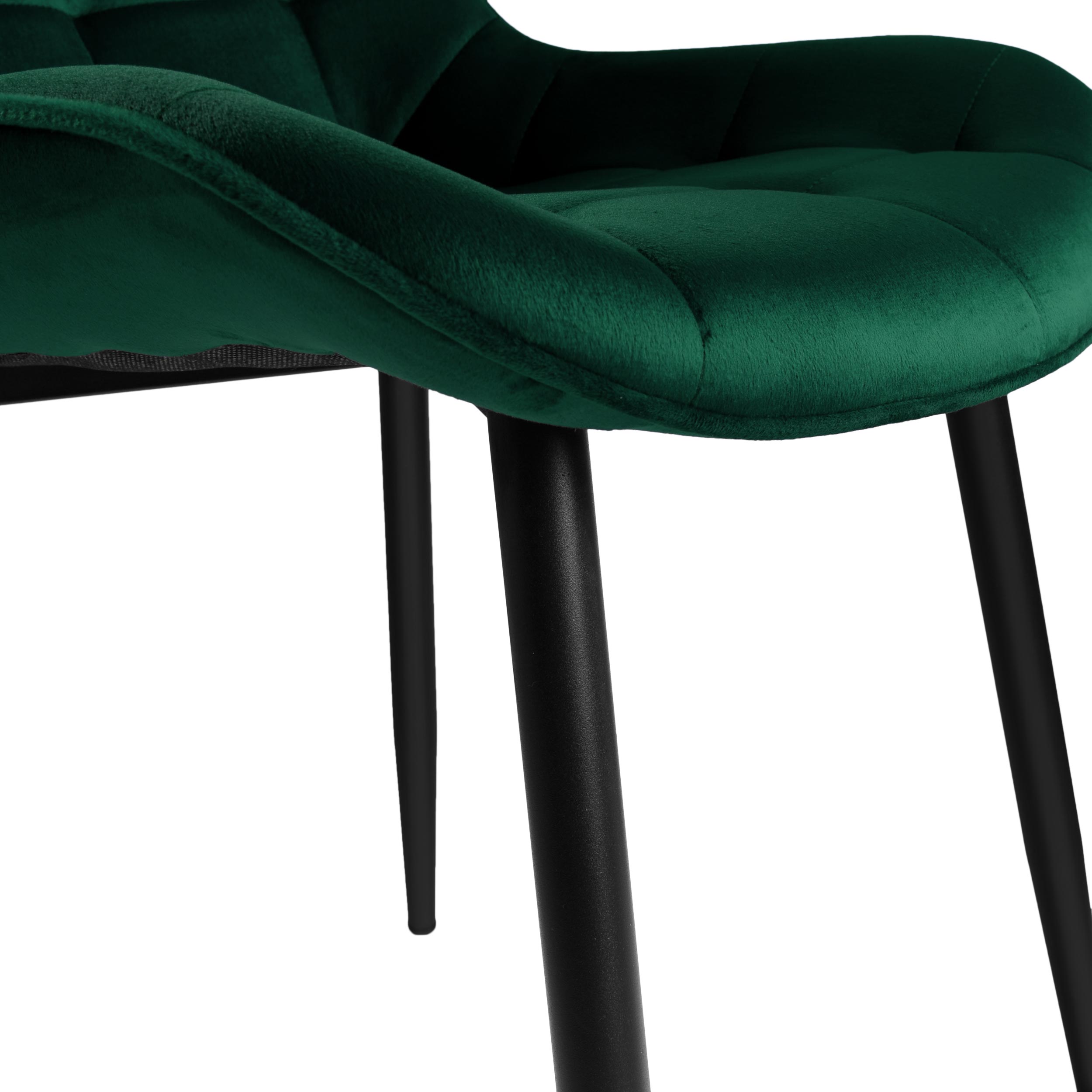Krzesło aksamitne NORMAN VELVET ciemnozielone