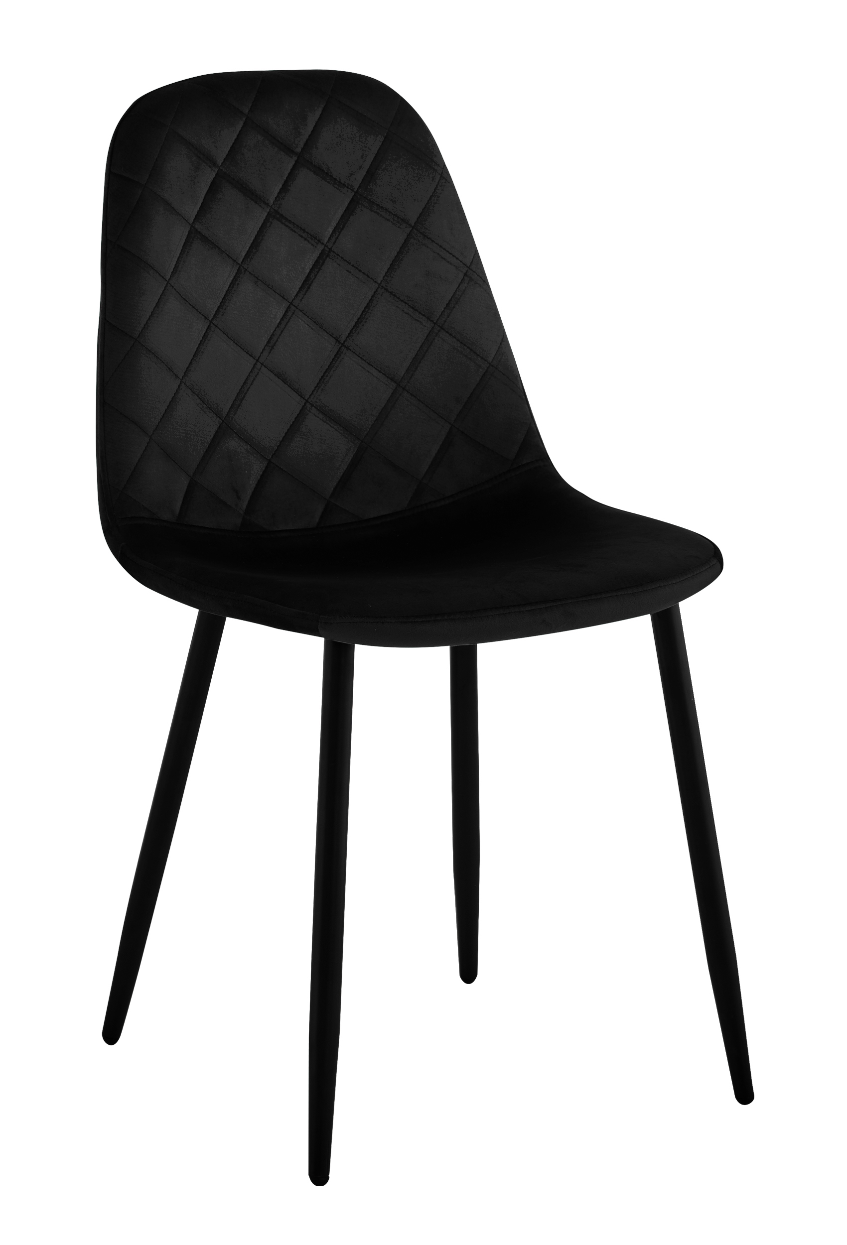 Aksamitne krzesło ORLANDO do jadalni czarne