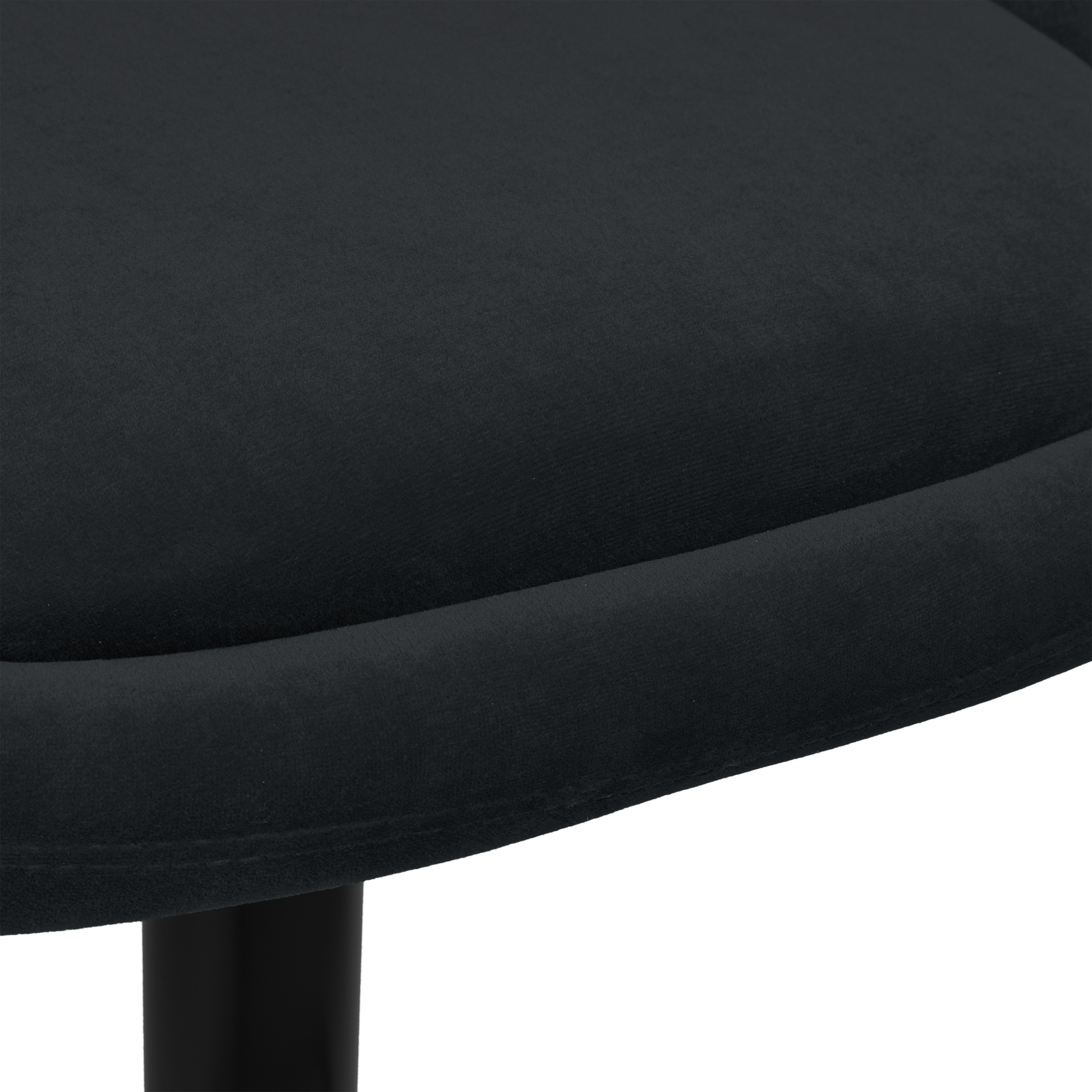 Hoker krzesło barowe PATERSON czarne Velvet