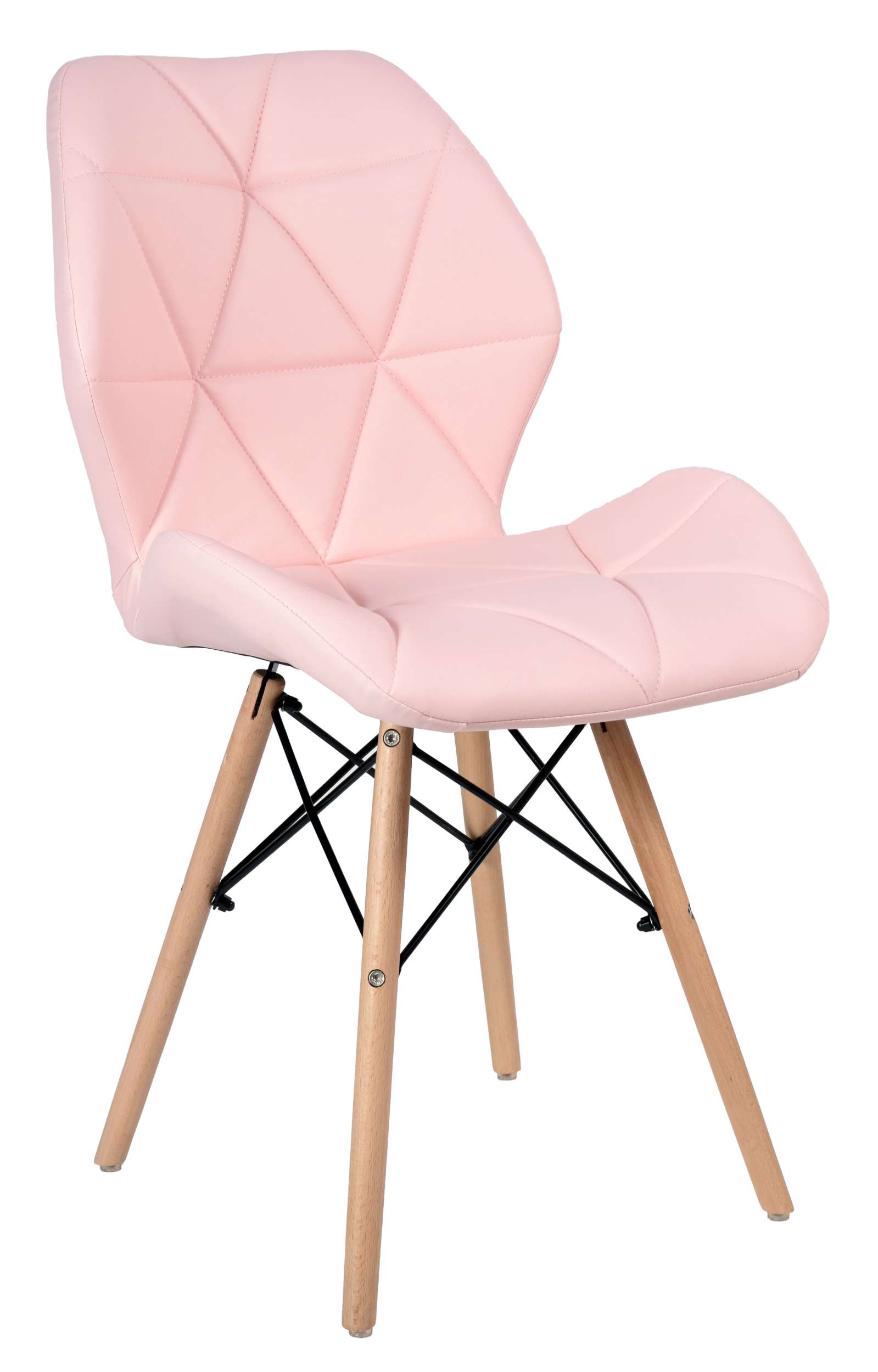 Krzesło tapicerowane Irene Eko różowe