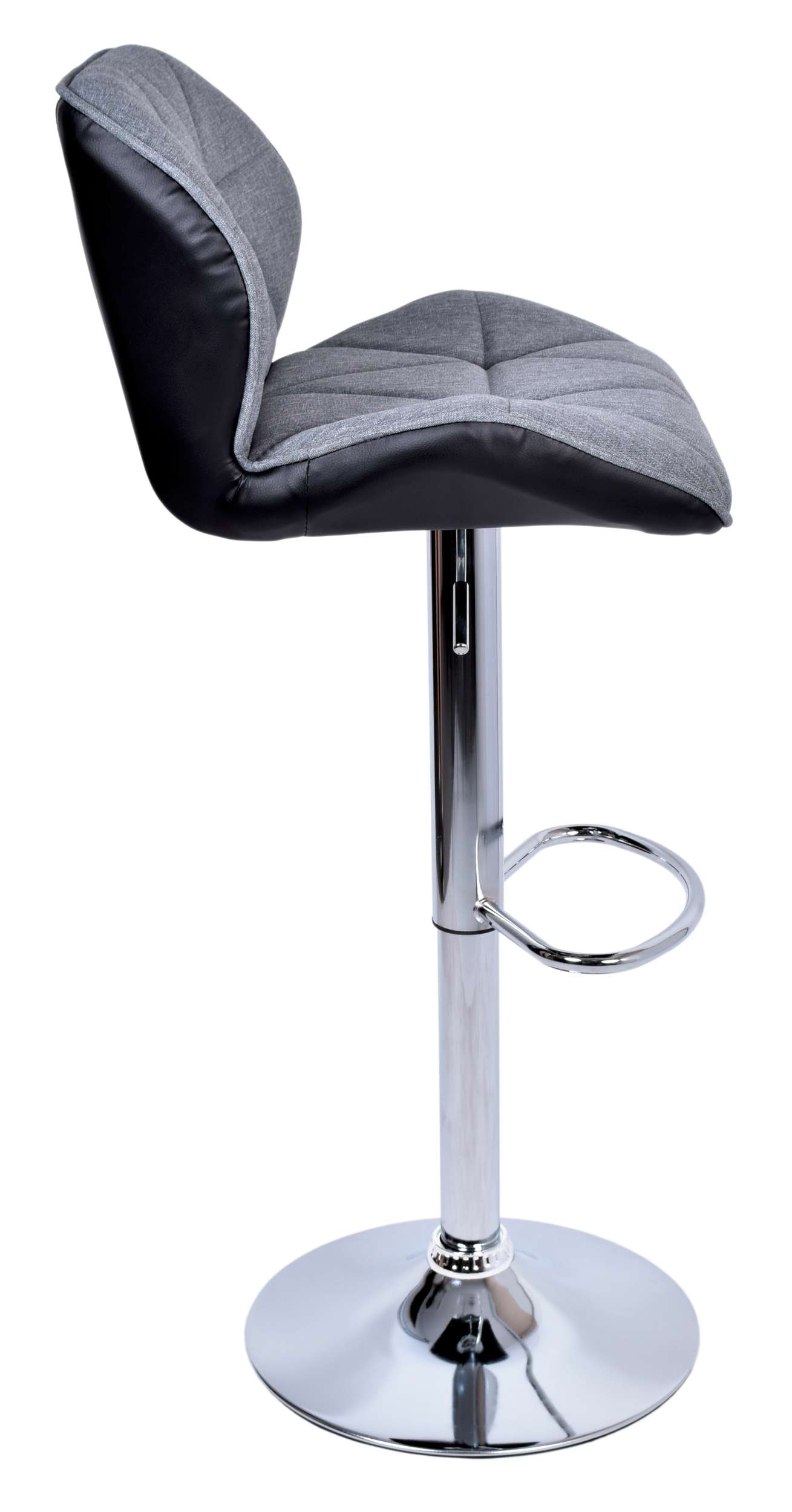 Hoker krzesło barowe ROSSI szaroczarne