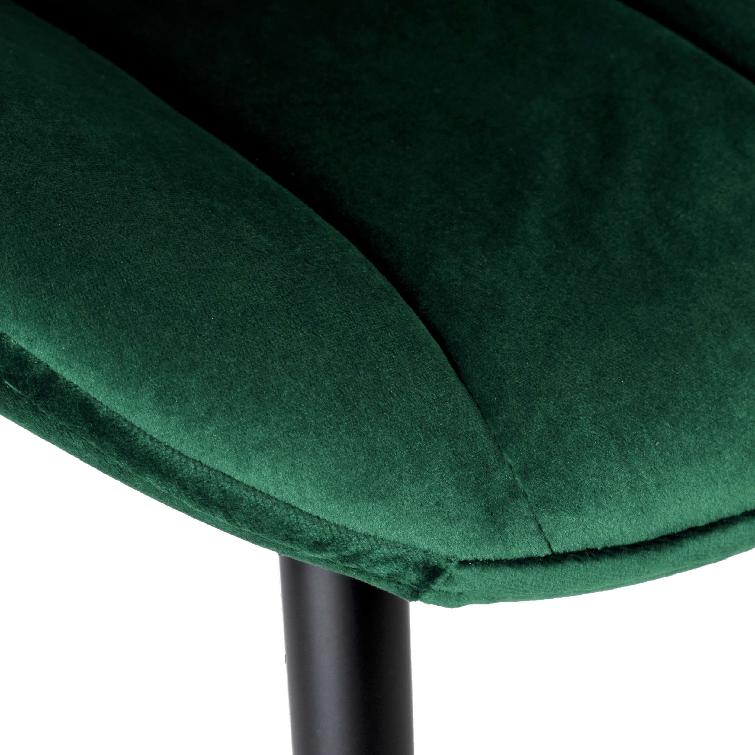 Krzesło welurowe SHELBY aksamitne ciemna-zieleń