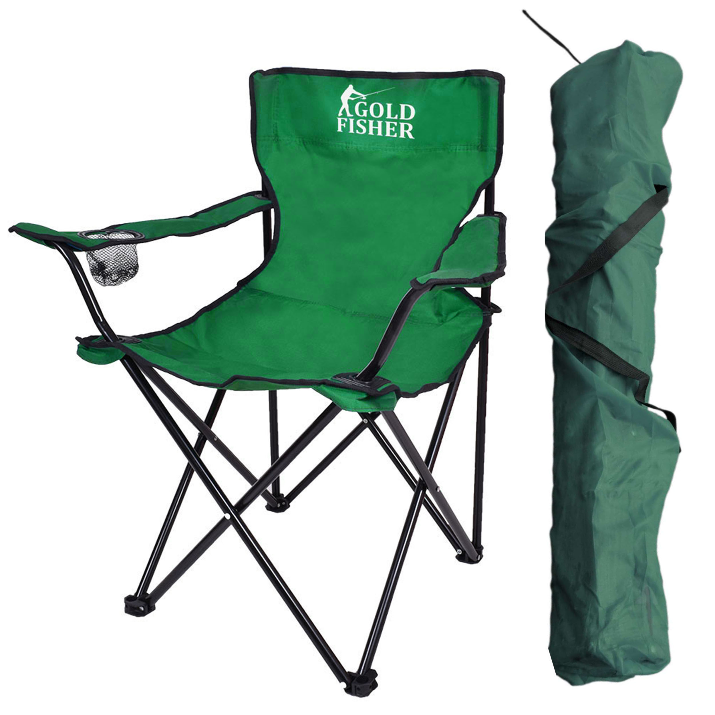 Rozkładane krzesło wędkarskie Hugo zielone