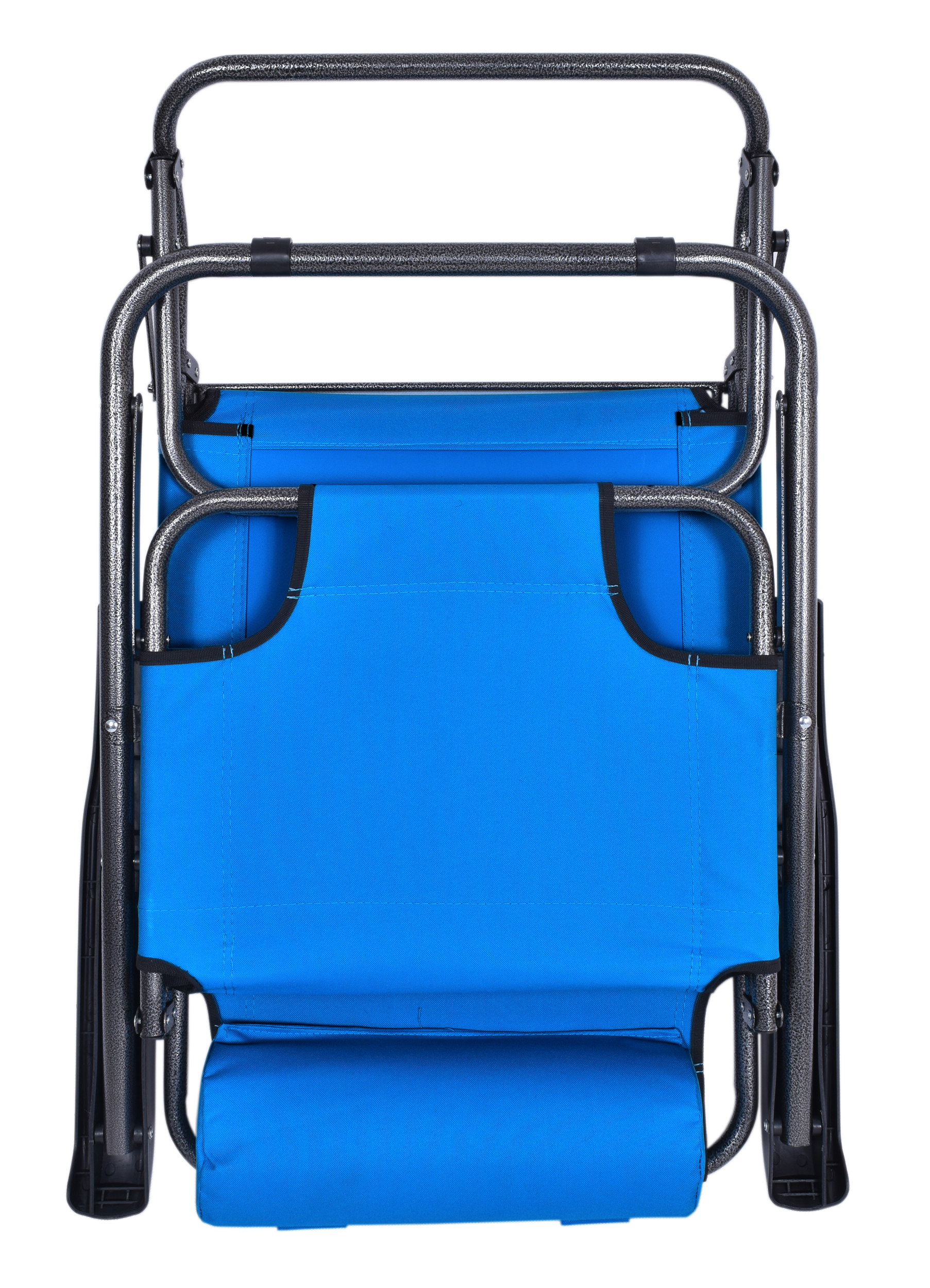 Leżak fotel rozkładany ogrodowy jasny niebieski