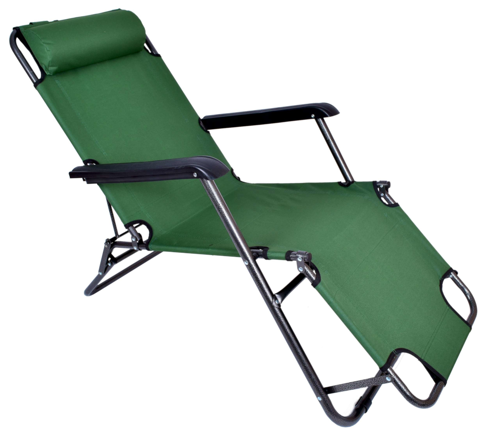 Leżak fotel rozkładany ogrodowy Leon zielony