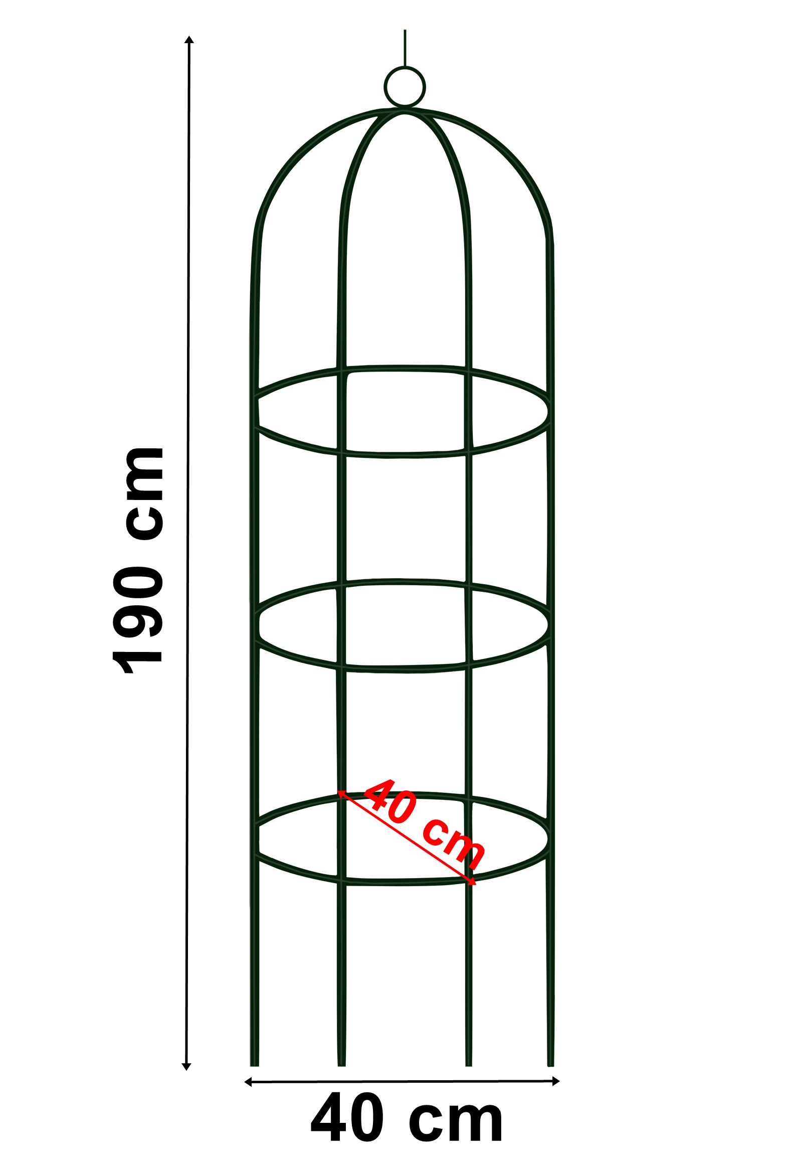 Pergola metalowa kolumna 190 cm