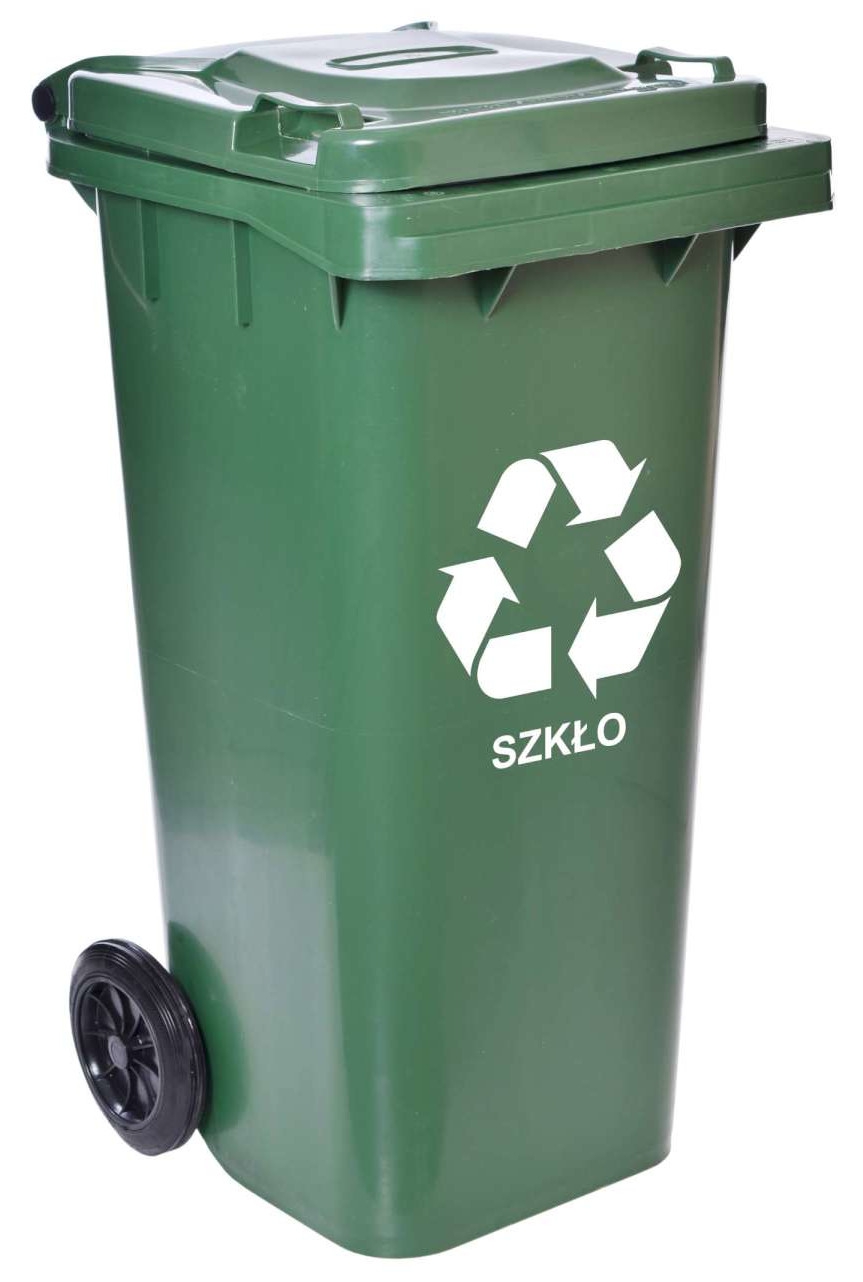 Duży pojemnik na odpady 120l zielony