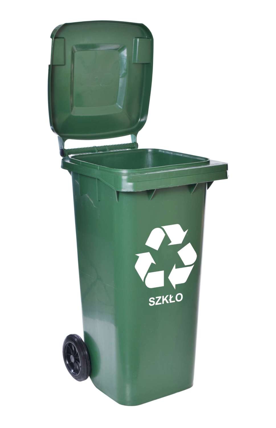 Duży pojemnik na odpady 120l zielony