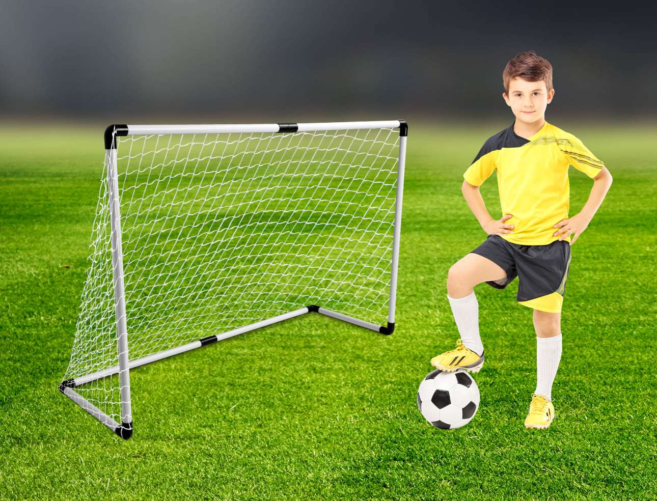 Bramka piłkarska dla dzieci MINI 123x84x44 cm +piłka +pompka