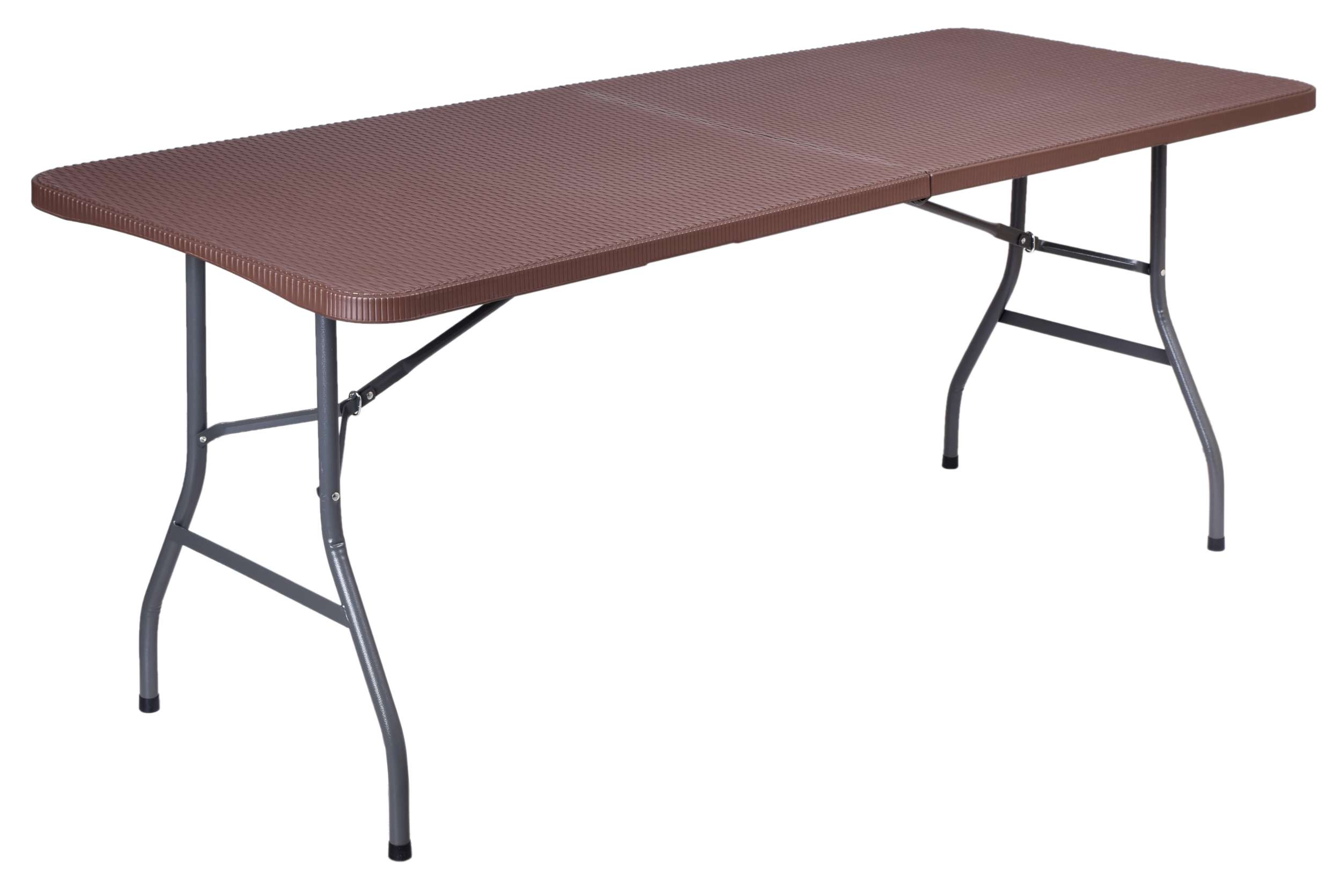 Stół składany cateringowy Rattan 180 cm brązowy