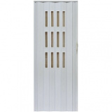 Drzwi harmonijkowe 001S - 80 cm - 49 biały dąb mat