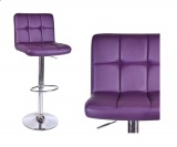Hoker krzesło barowe AZARA fioletowe