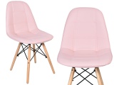 Krzesło nowoczesne tapicerowane LYON DSW różowe