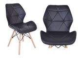 Krzesło tapicerowane IRENE Eko czarne