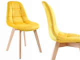Nowoczesne krzesło DSW AZTINE VELVET żółty