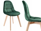 Krzesło DSW AZTINE VELVET tapicerowane zielony aksamit