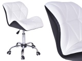 Fotel krzesło biurowe obrotowe MORIS czarno-białe