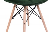 Krzesło nowoczesne tapicerowane LYON DSW ciemno-zielone VELVET