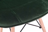 Krzesło nowoczesne tapicerowane LYON DSW ciemno-zielone VELVET
