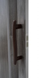 Drzwi harmonijkowe 001P - 90 cm - 64 dąb grafit mat 