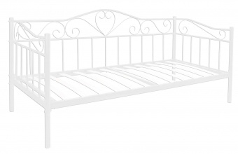 Łóżko metalowe ze stelażem MELLO 90x200cm białe