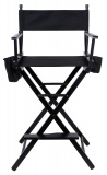 Krzesło reżyserskie do makijażu STEVEN składane czarne