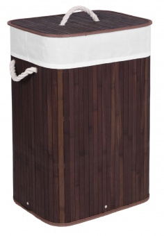 Kosz bambusowy na pranie 1 komora wenge