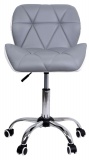 Fotel krzesło biurowe obrotowe MORIS biało-szare