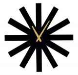 Zegar ścienny norweski TREVLIG - 50 cm - czarny