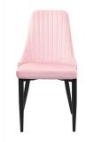Aksamitne krzesło Lorient do jadalni różowe