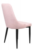 Aksamitne krzesło Lorient do jadalni różowe
